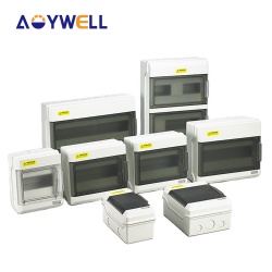 AOYWELL Surface mounted 4/6/9/12/18/24/36 way outdoor waterproof electrical distribution box