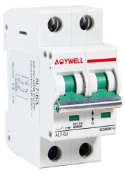 AL7-63 DC 500V 2P 6A DC MCB Circuit breaker